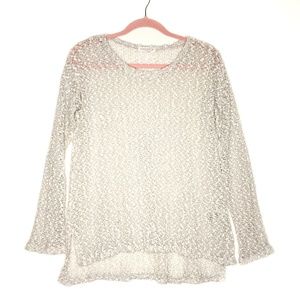 Aeropostale Sheer Sparkle Lace Knit Sweater M